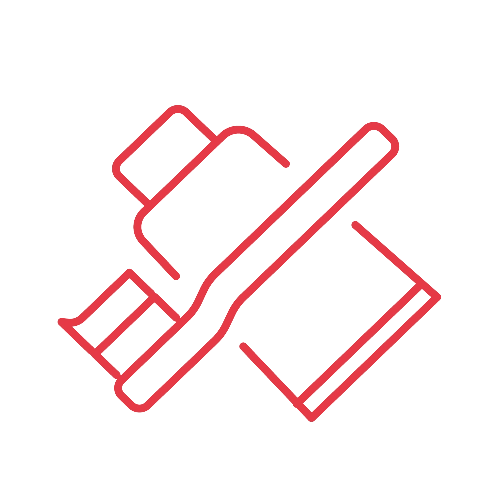 Strichzeichnung Kinderzahnbehandlung